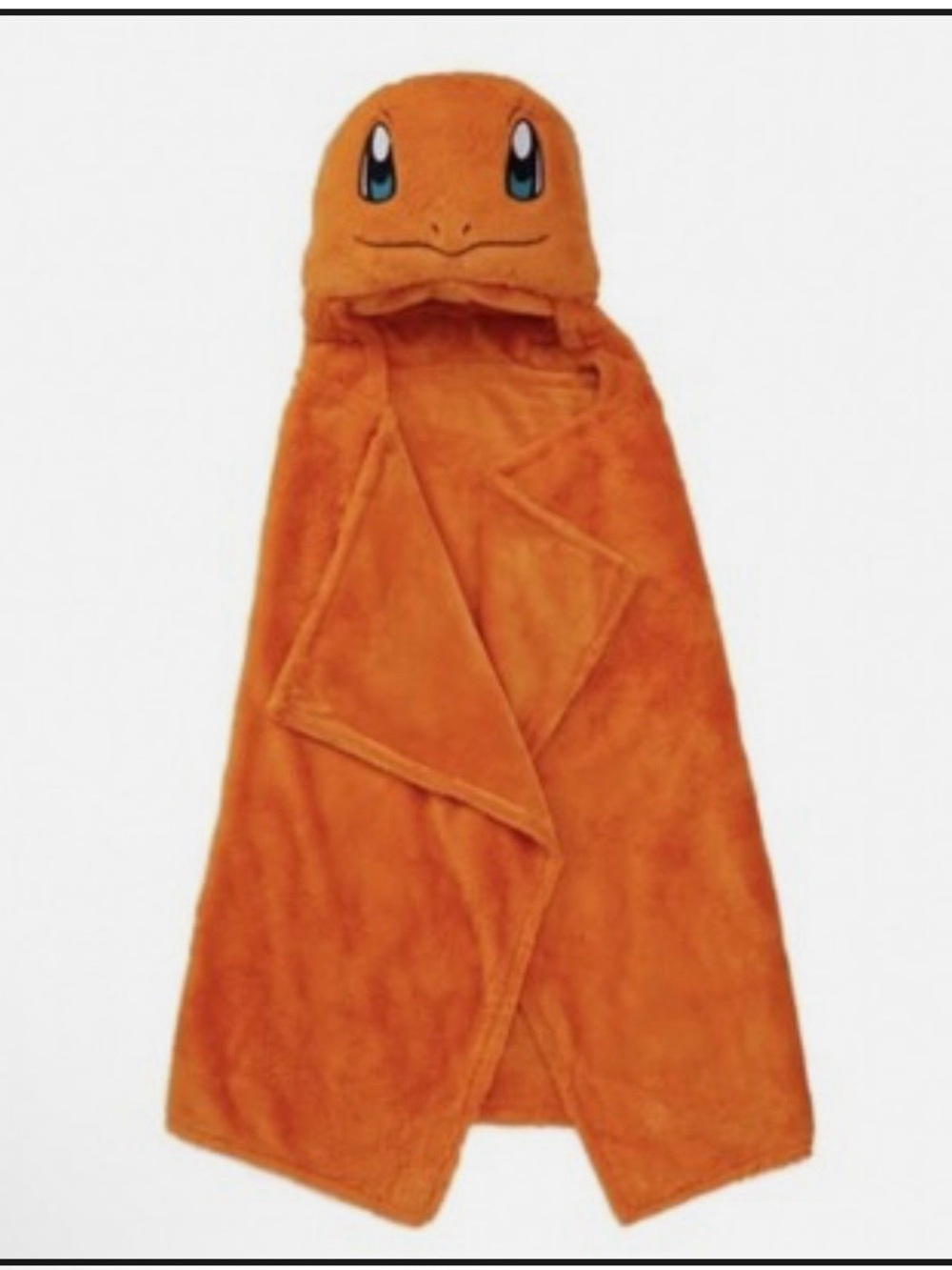 Charmander Hooded Plush Blanket Orange